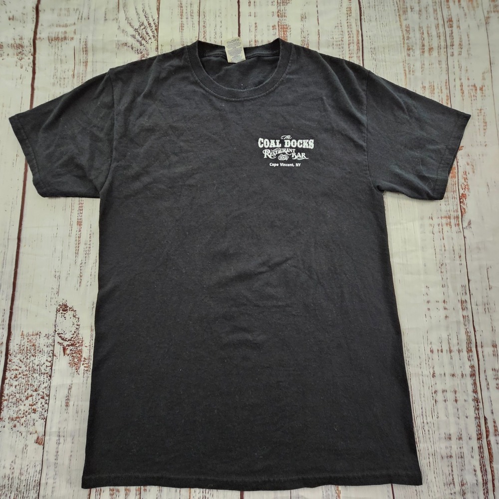 Coal Docks Restaurant & Bar NY Black Short Sleeve Cotton T-Shirt Men's M